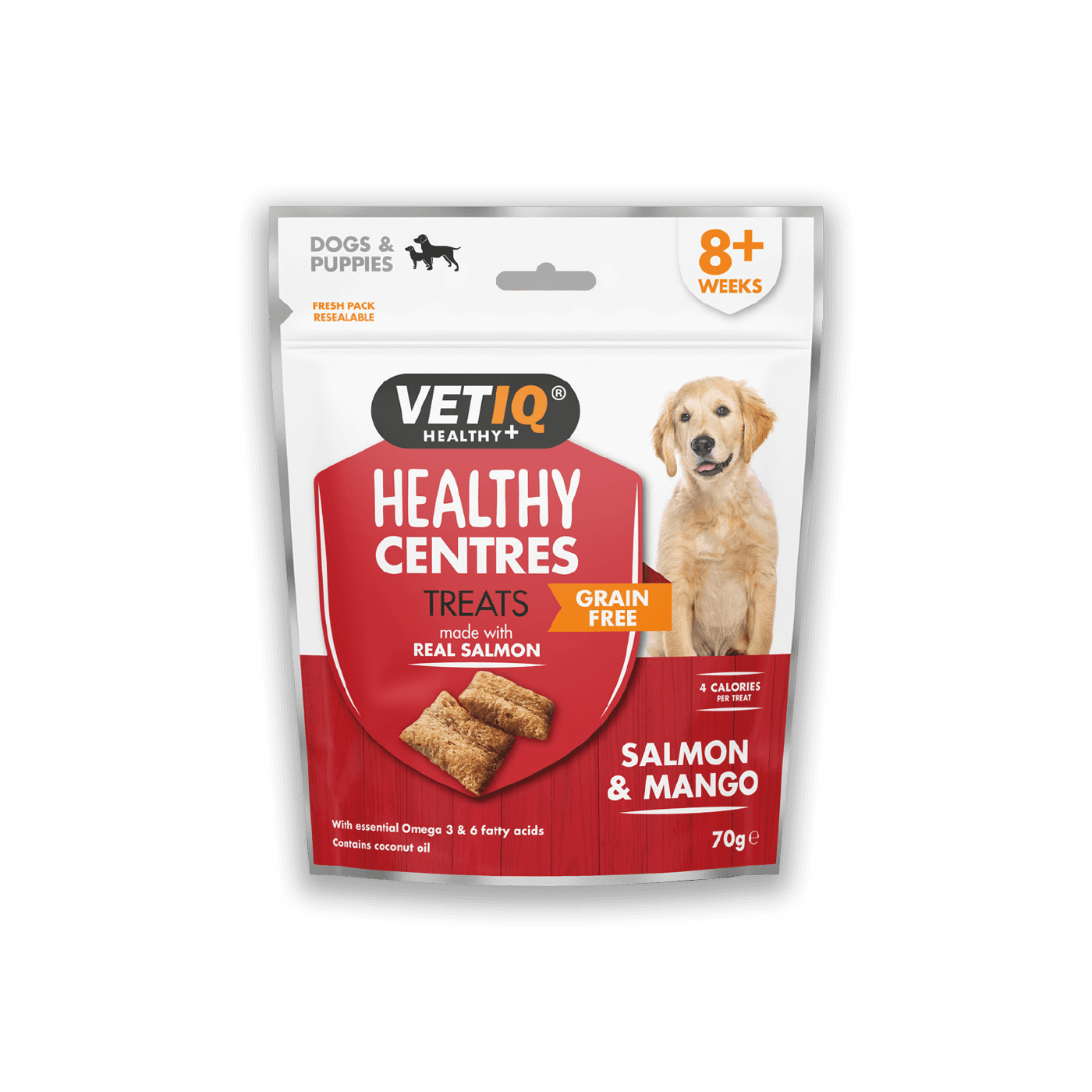 VetiQ Healthy Centres Przysmaki bezzbożowe łosoś kokos mango 70g